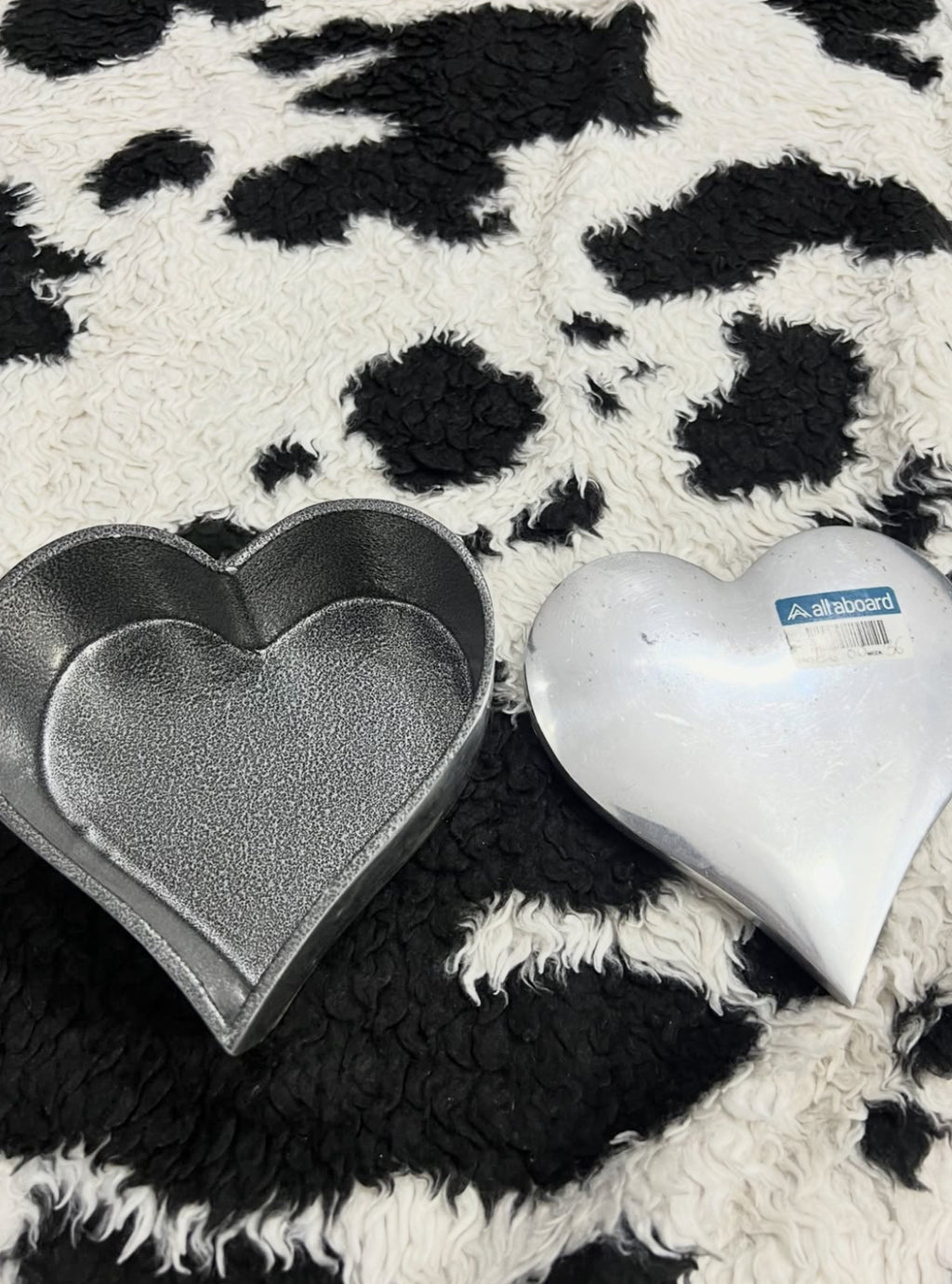 Silver Metal Heart Container