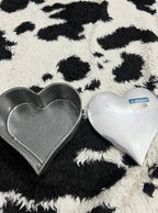 Silver Metal Heart Container