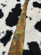 Pavone Fully Embroidered Gold Tie