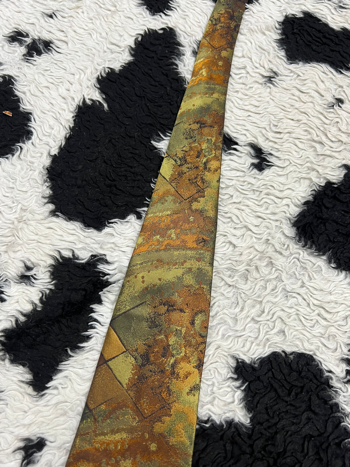 Pavone Fully Embroidered Gold Tie
