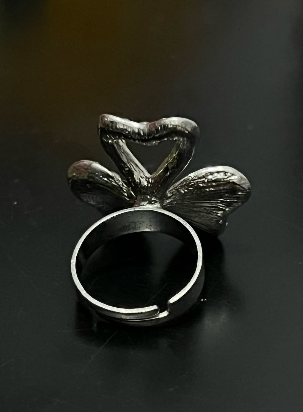 Bedazzled Clover Ring