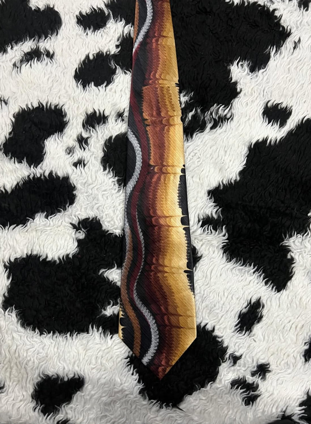 John Blair Brown Abstract Tie