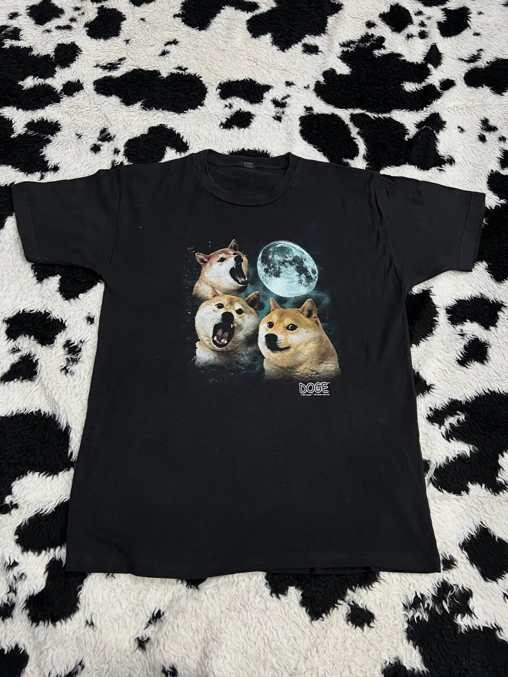 Three Doge Moon Meme Tee (Large)