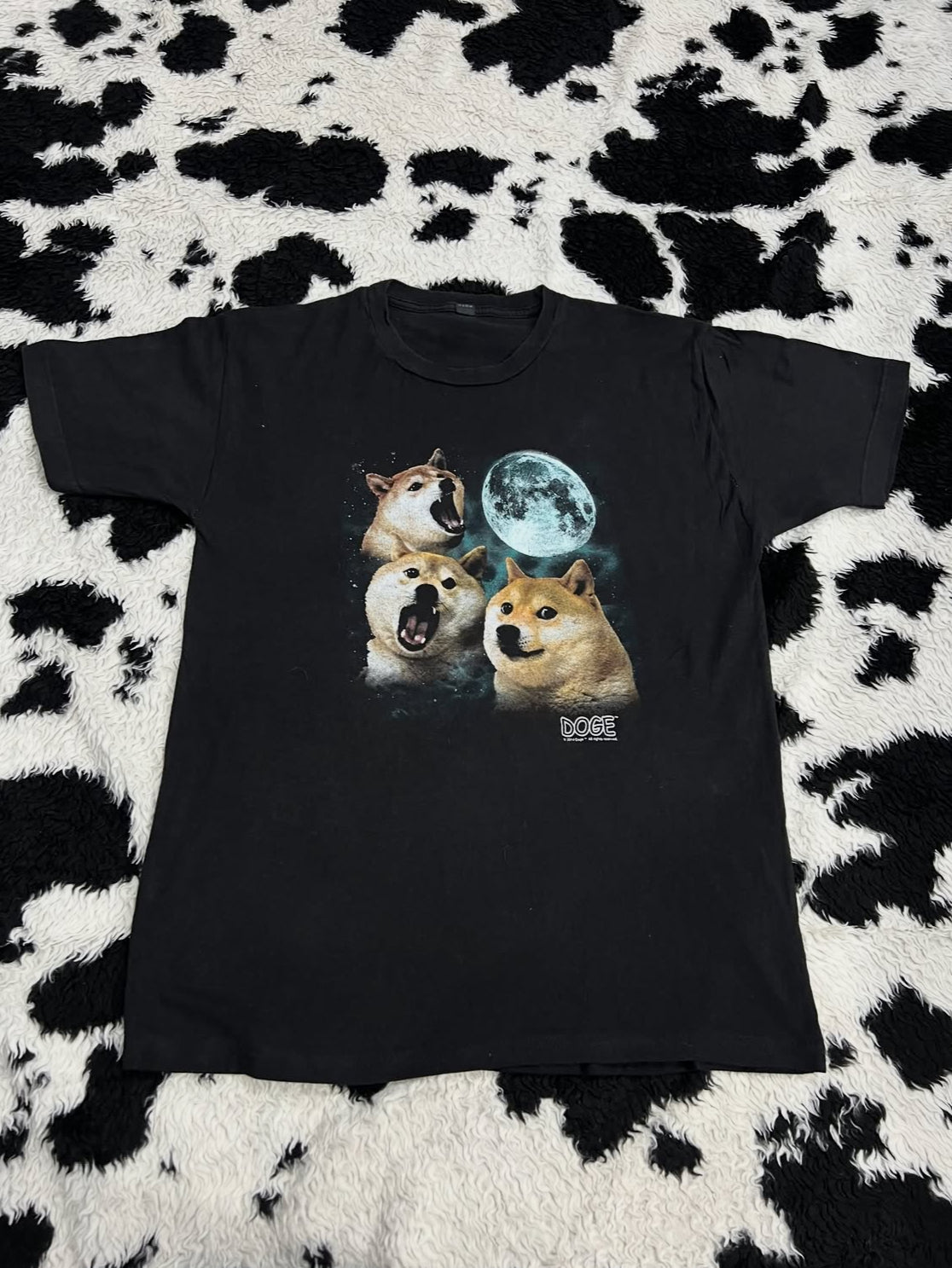 Three Doge Moon Meme Tee (Large)