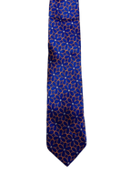 Blue & Orange Floral Tie