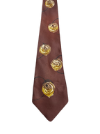 Brown Floral Wide Blade Tie