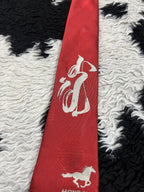 Chinese Calligraphy Embroidered Narrow Tie