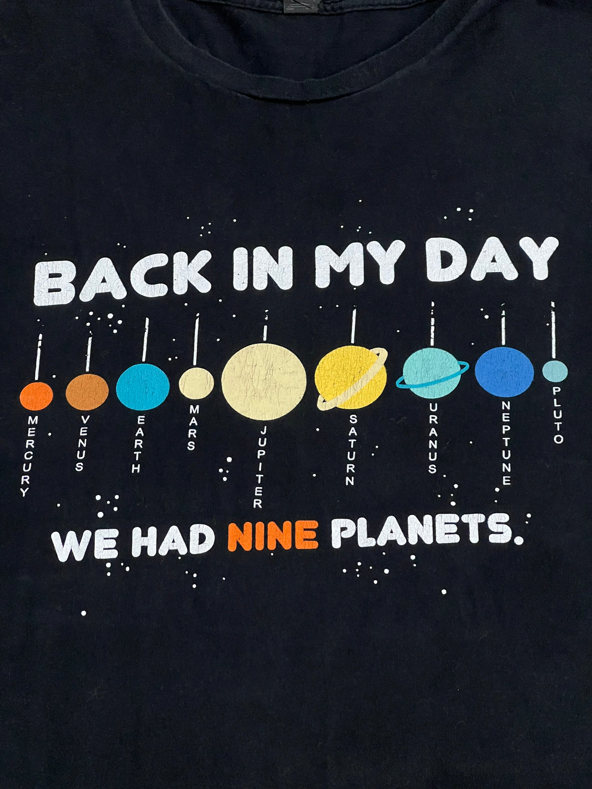 "Back in my day, we had nine planets” Tee (Large)