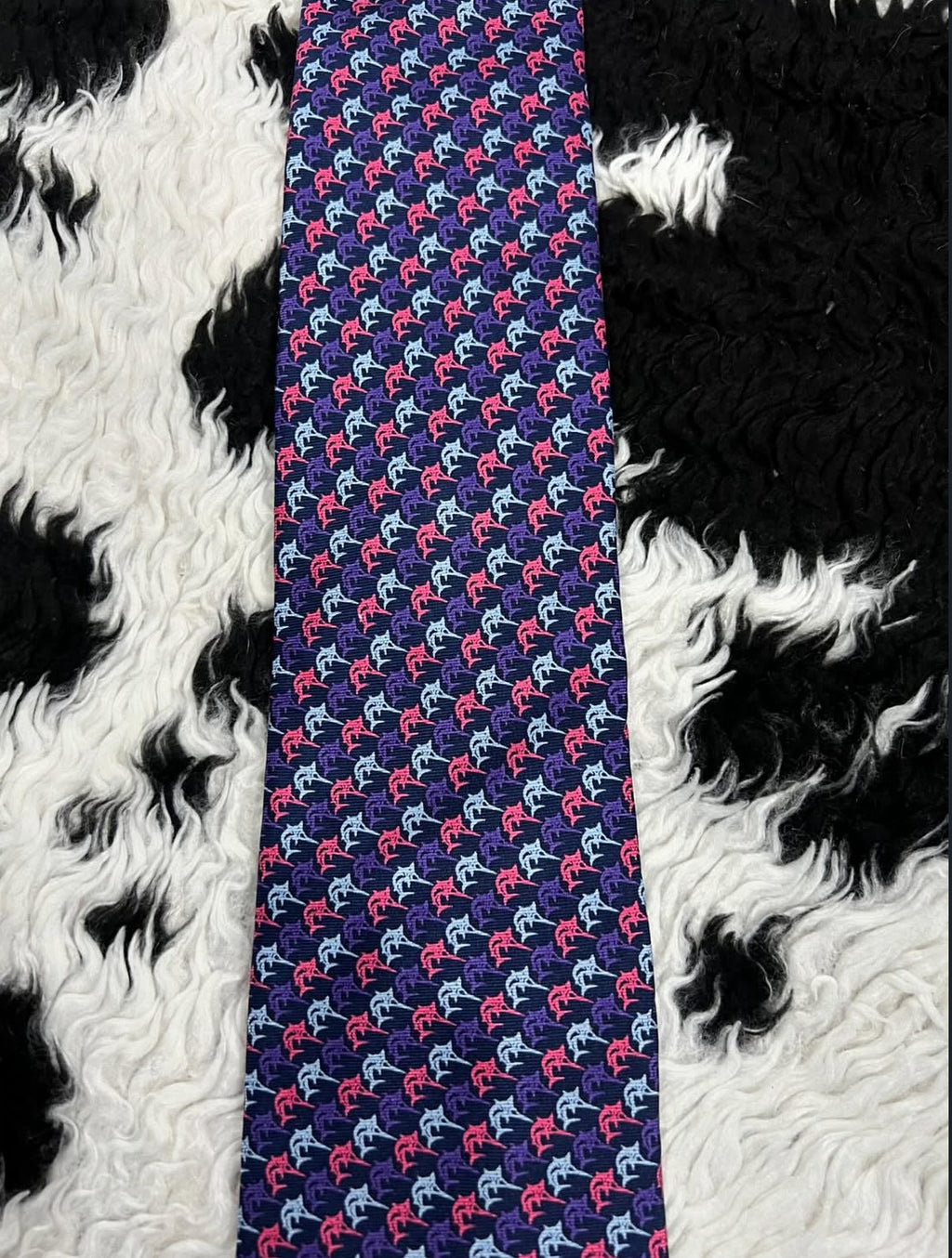Swordfish Embroidered Tie