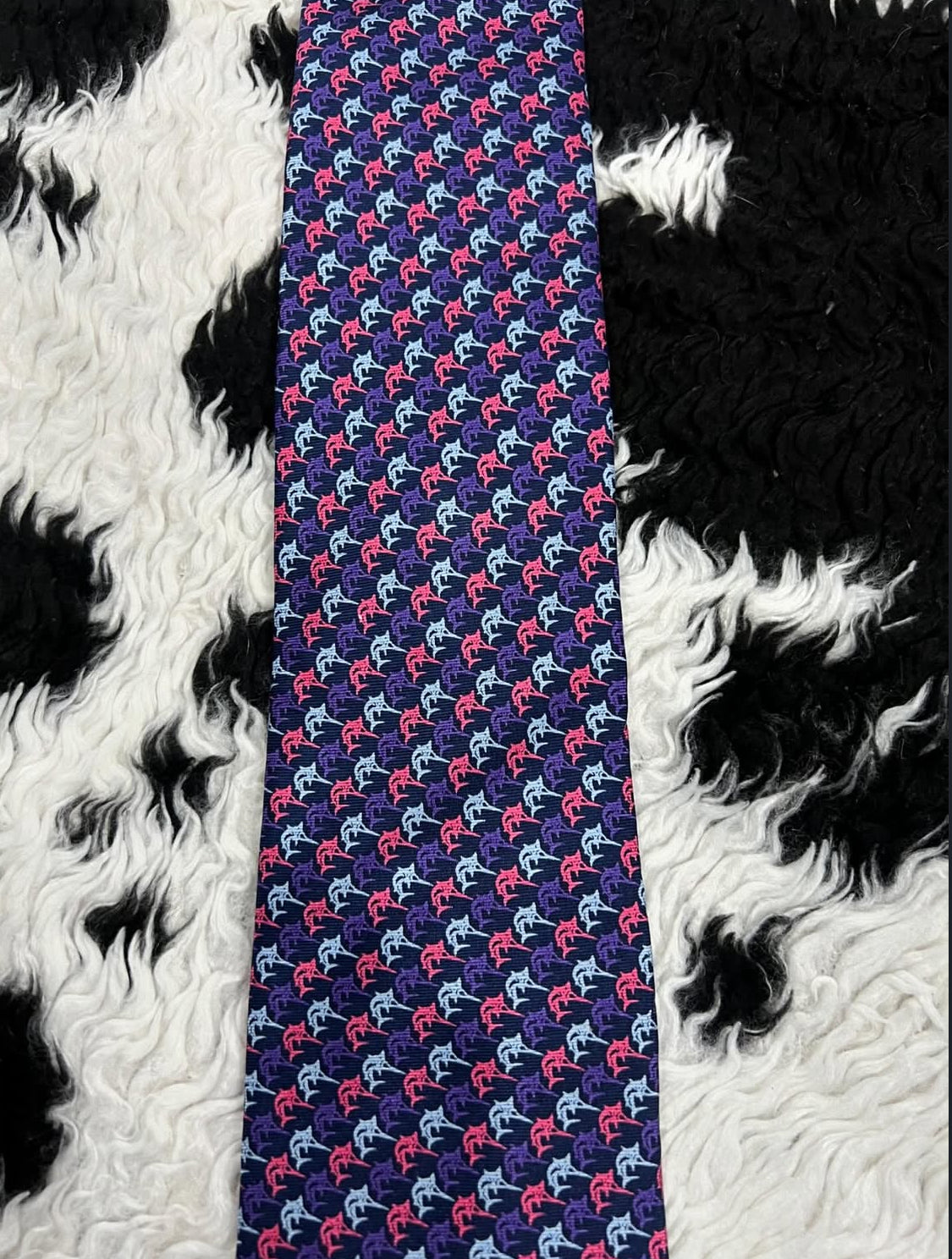 Swordfish Embroidered Tie