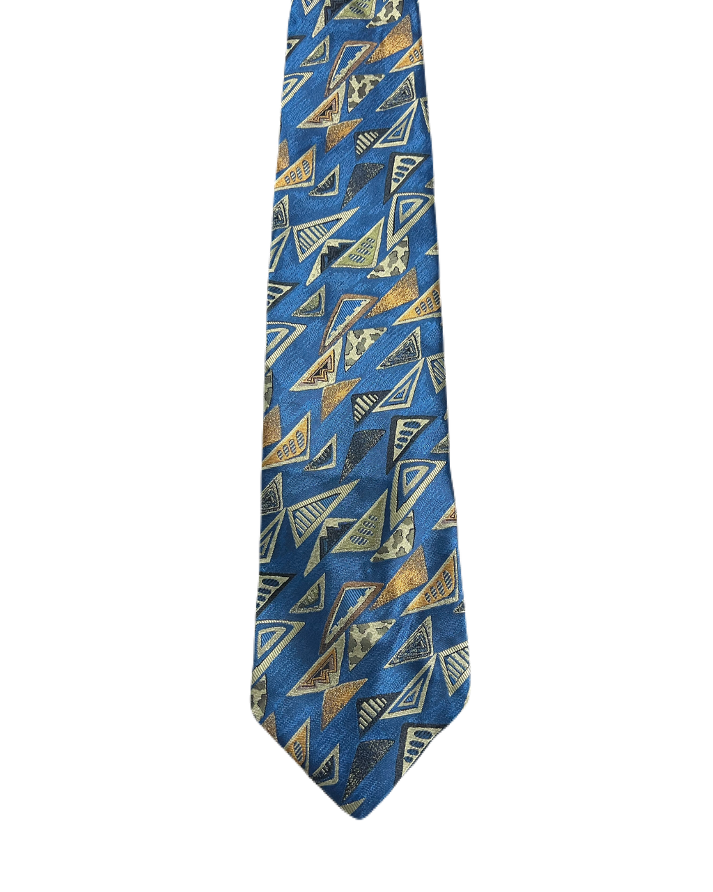Tavali Blue Embroidered Geometric Tie