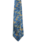 Tavali Blue Embroidered Geometric Tie