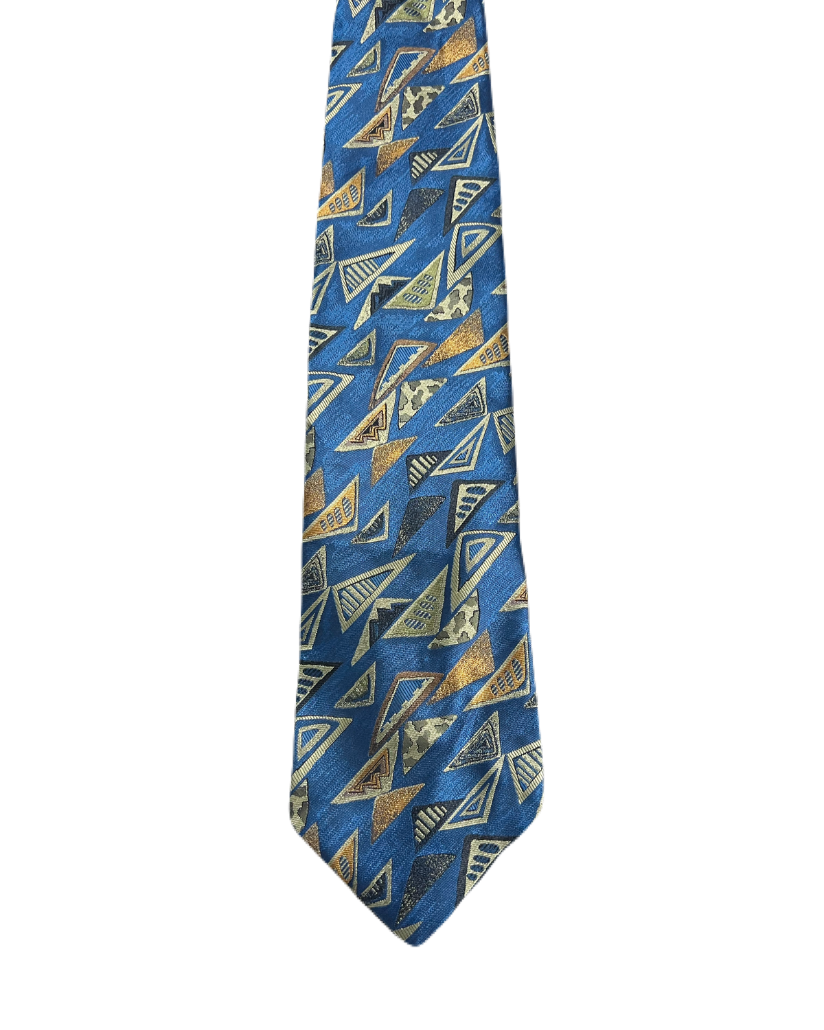 Tavali Blue Embroidered Geometric Tie