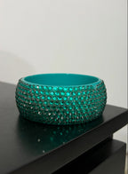 Teal Bedazzled Bangle