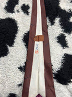 Brown Floral Wide Blade Tie