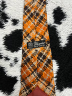 Orange & Brown Plaid Tie