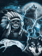 Vintage 90s Native American Wolf Tee (Medium)