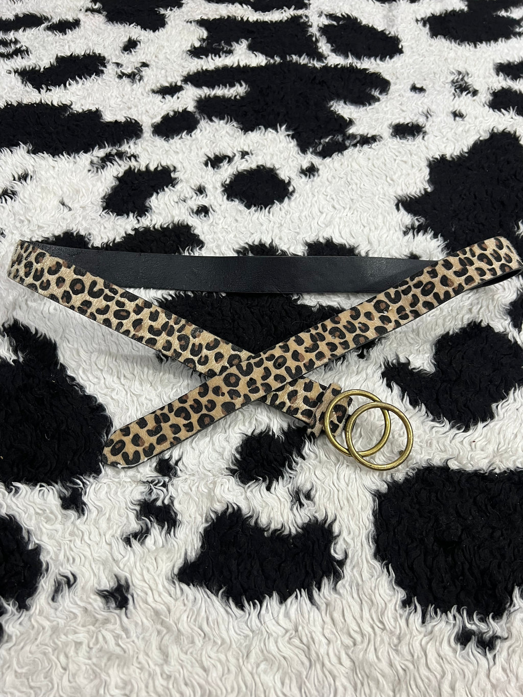 Leopard Print Fur Belt
