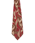 Commodore Red & Brown Embroidered Tie