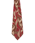 Commodore Red & Brown Embroidered Tie