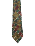 Brown & Green Boxy Tie