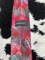 Jose Piscador Pink Abstract Tie