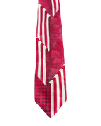 Daniel Elissa Hot Pink & White Tie