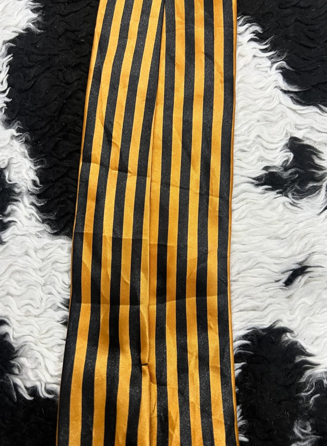 Orange & Black Striped Tie
