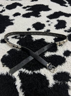 Studded Narrow Black Belt