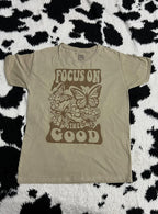 "Focus on the Good" Butterfly Tee (Medium / Large)