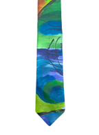 Blue & Green Abstract Art Tie