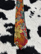 New World Red Floral Tie