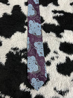 Purple & Blue Embroidered Tie
