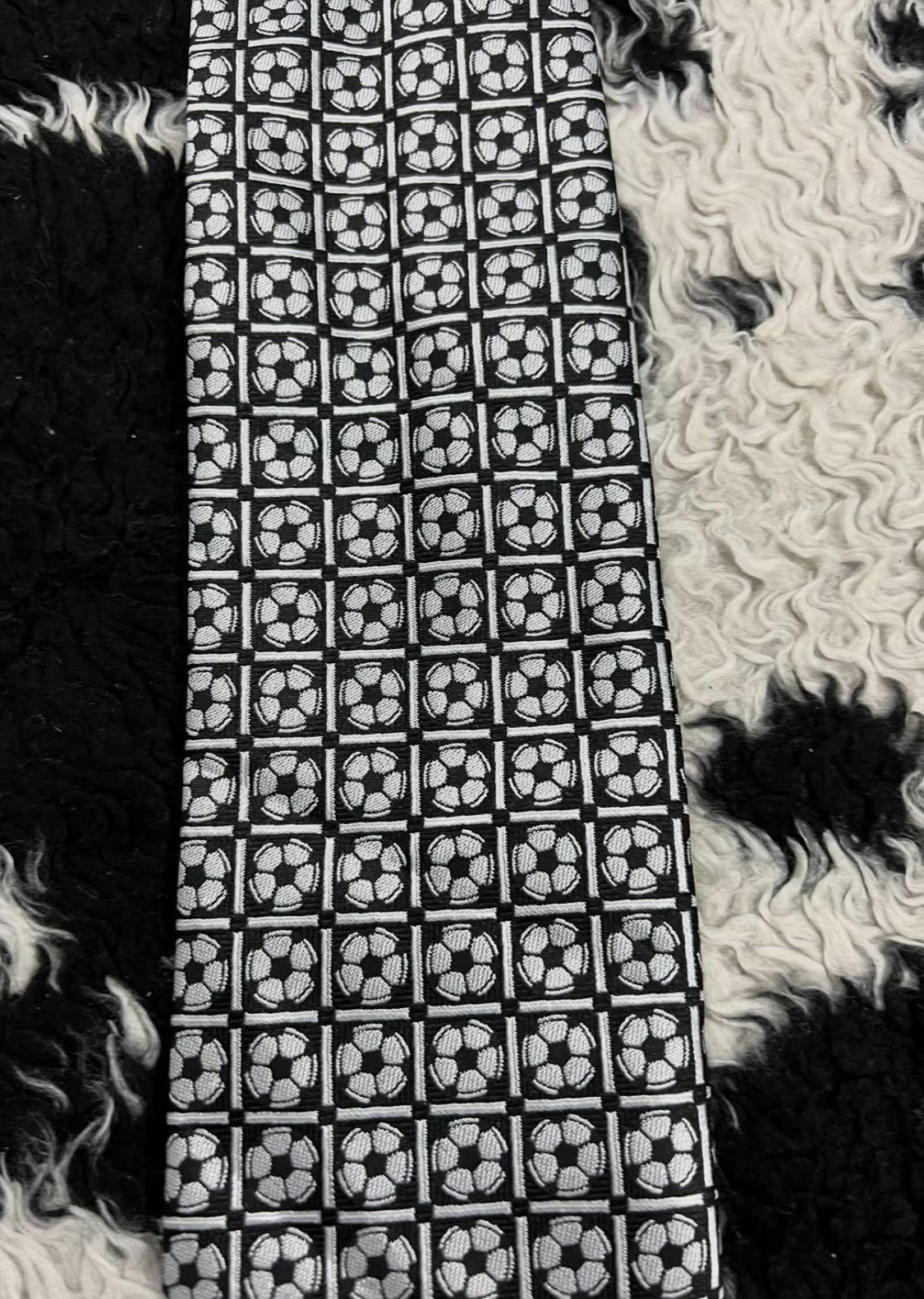 Embroidered Football Tie