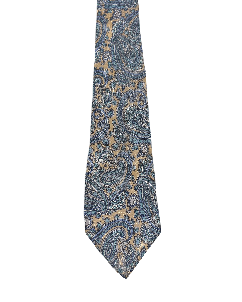 Van Heusen Beige & Blue Paisley Tie