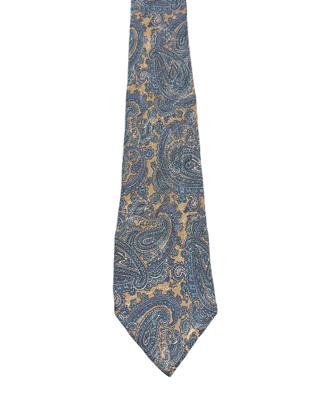 Van Heusen Beige & Blue Paisley Tie