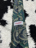Dennes Green Embroidered Tie