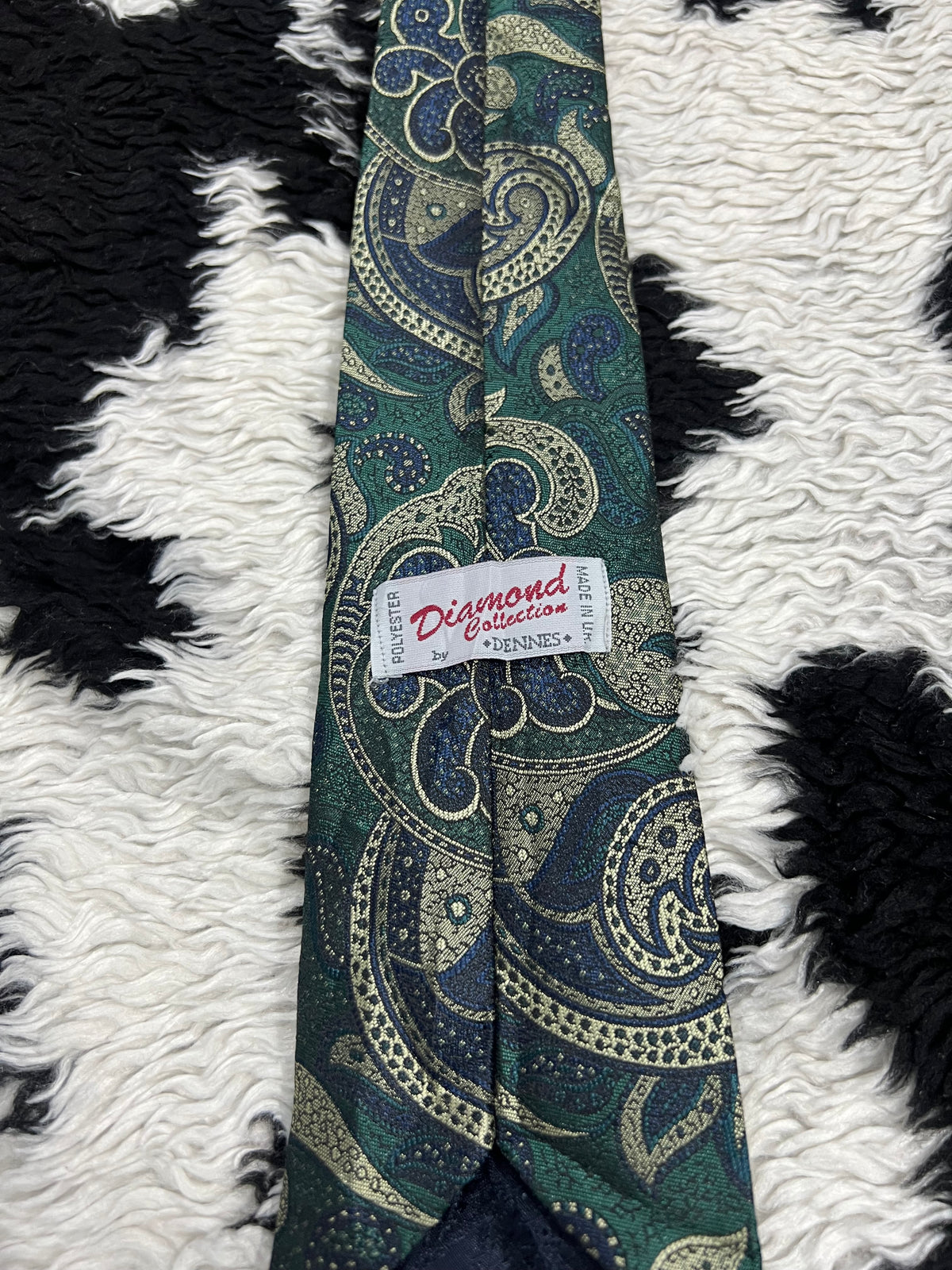 Dennes Green Embroidered Tie