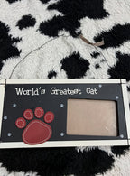 World's Greatest Cat Photo Frame Hanging