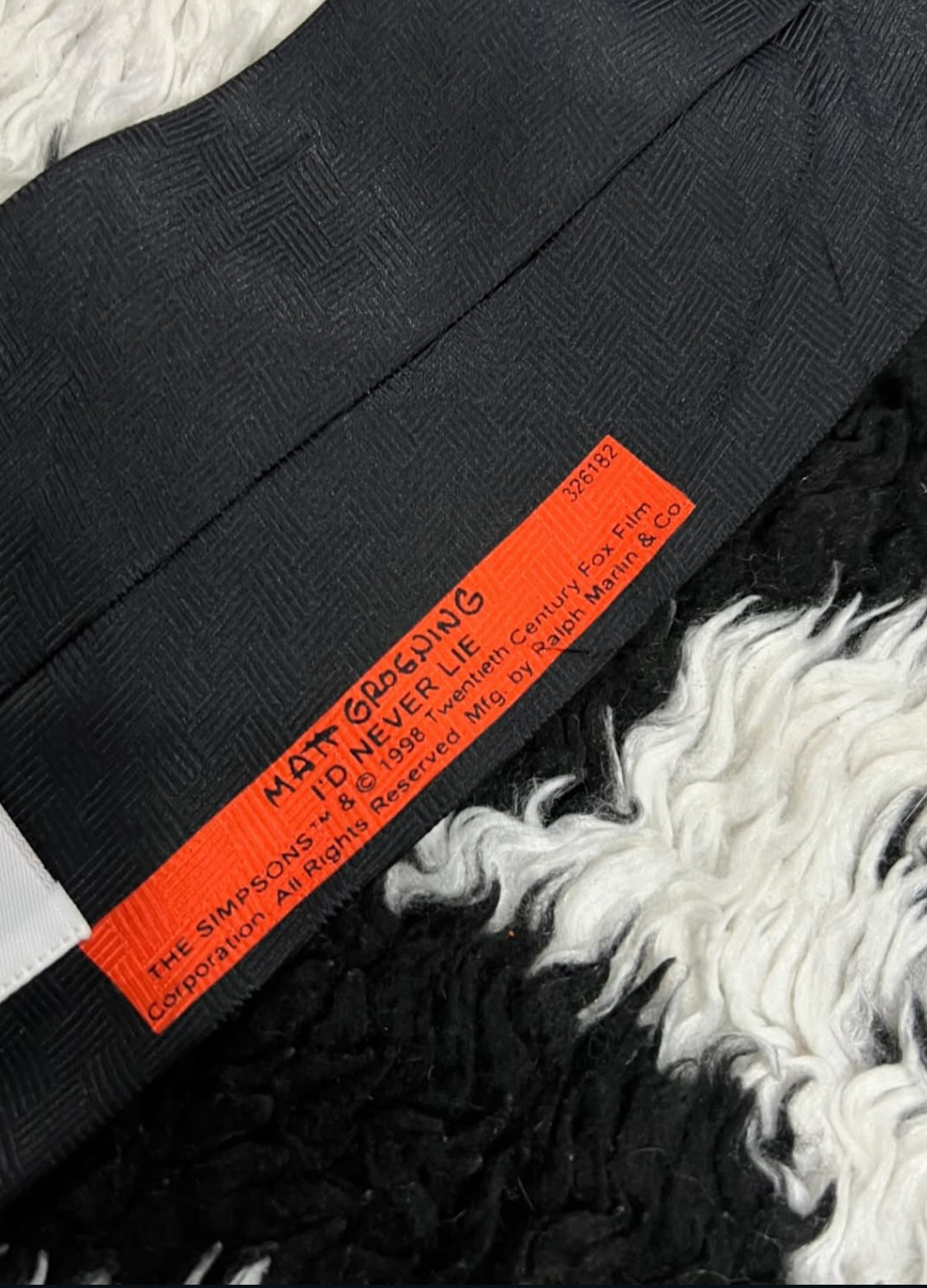 Vintage 1998 Bart Simpson "I'd Never Lie" Tie