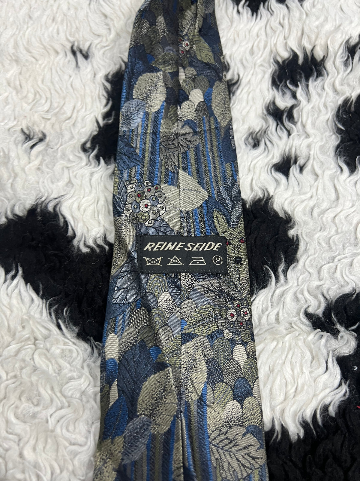 Wolf Hiding in Bushes EmbroideredTie