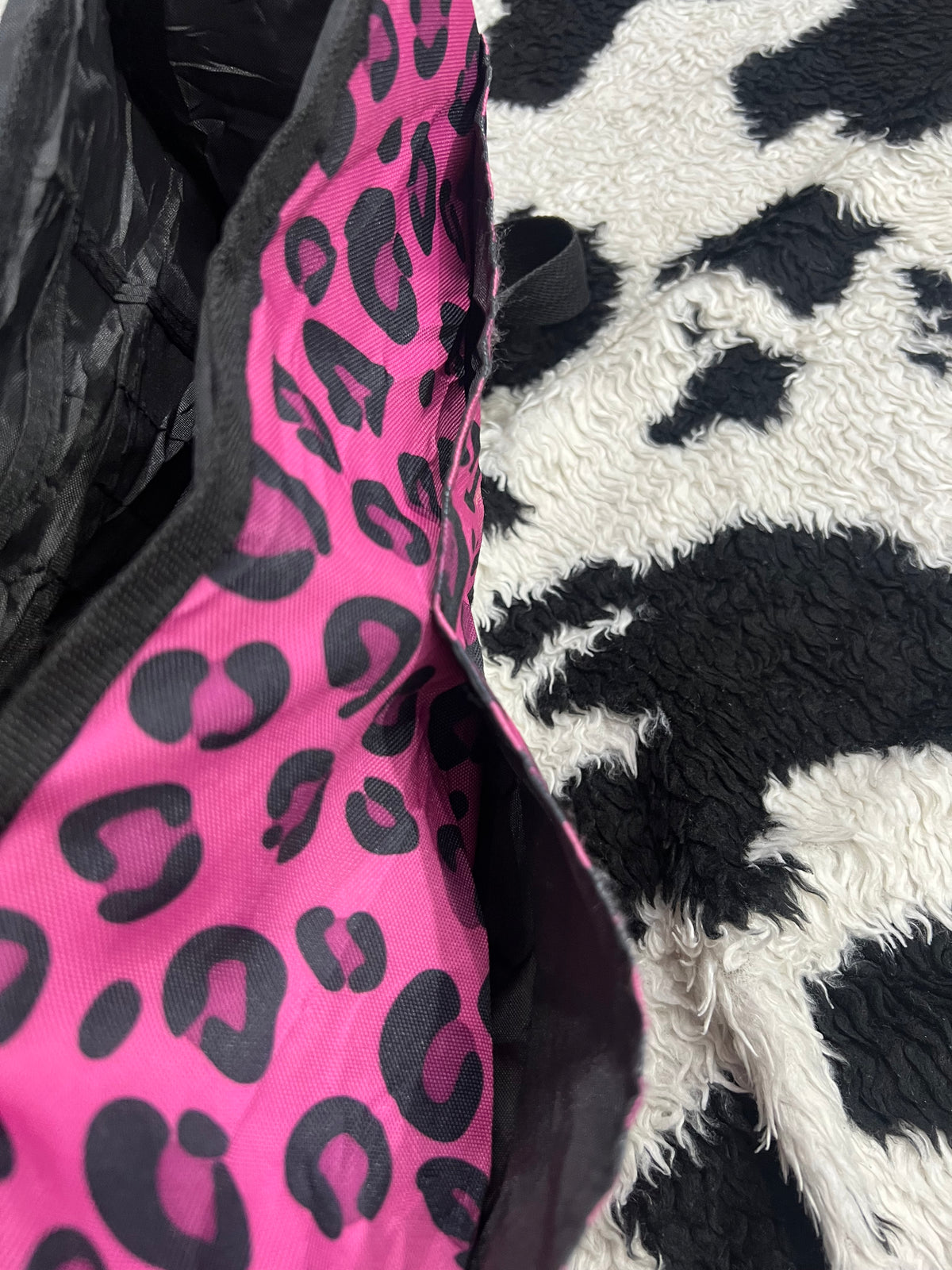 Pink & Black Cheetah Print Messenger Bag