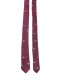 Narrow Embroidered Pheasants Tie