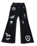Hot Topic Printed Black Denims