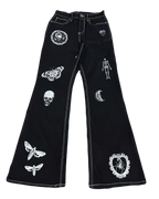 Hot Topic Printed Black Denims