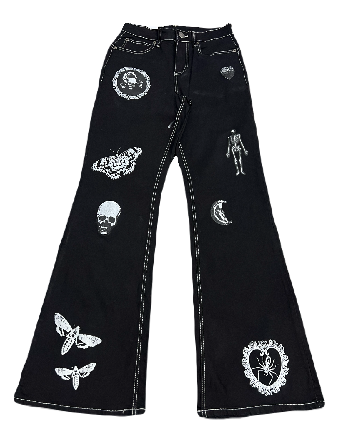 Hot Topic Printed Black Denims
