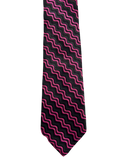 Kensington Black & Pink Embroidered Tie
