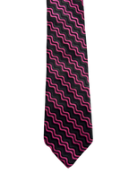 Kensington Black & Pink Embroidered Tie
