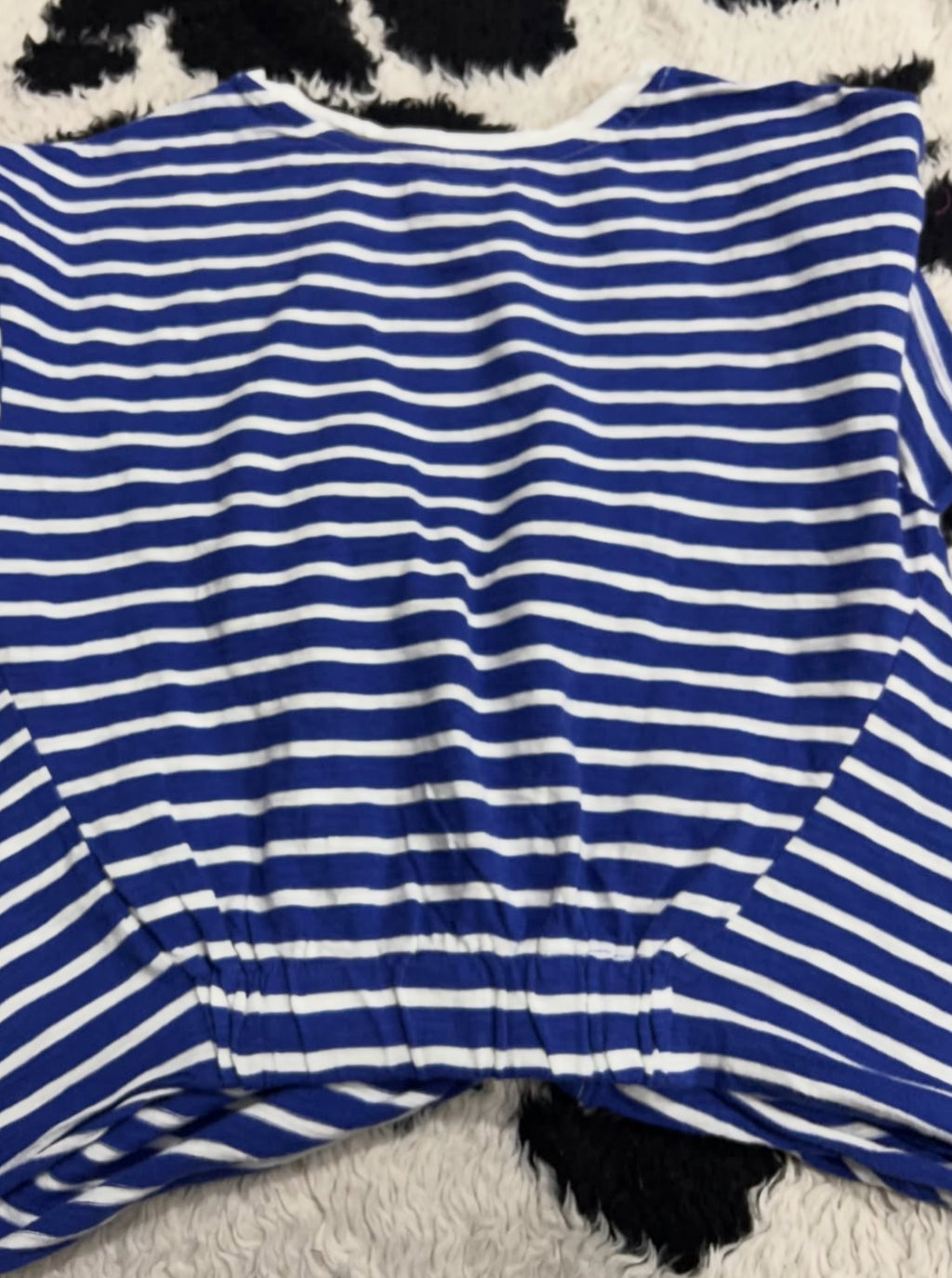 Blue & White Striped Tied-Up Shirt (Medium / Large)