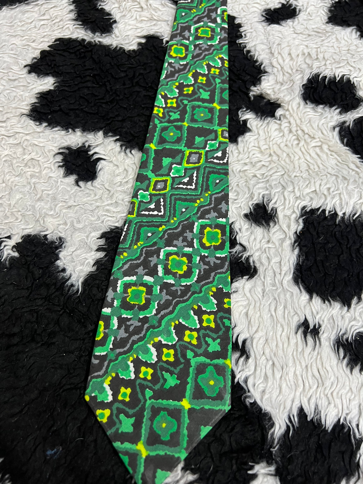 Green Patterned Tie